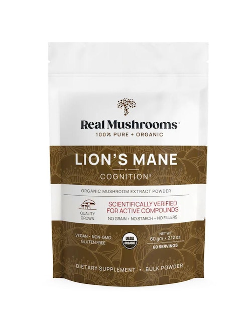 Lions Mane Cognition con hongo de melena de león sabor natural de 60 g