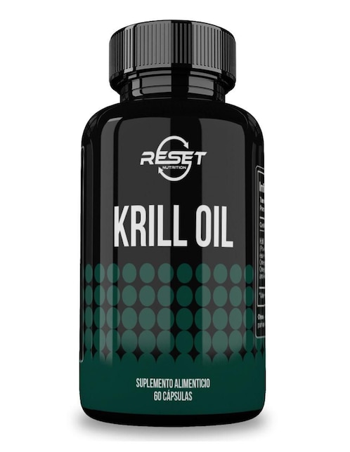 Krill Oil omega 3, 6 Reset Nutrition con aceite de krill sabor natural de 60 cápsulas