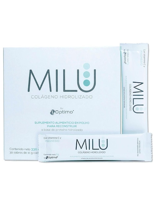 Milu Colágeno Hidrolizado con magnesio y vitamina C 330 g