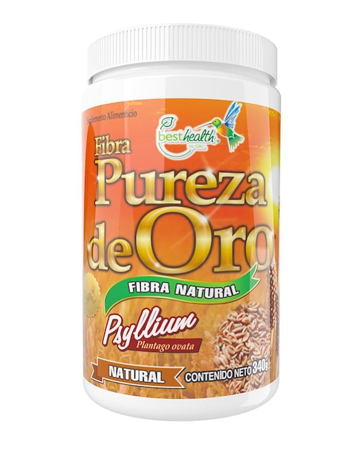 Fibra Pureza de Oro Best Health con psyllium (plantago ovata) sabor natural 340 g