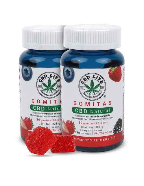 Gomitas CBD Life sabor frutos rojos 60 gomitas