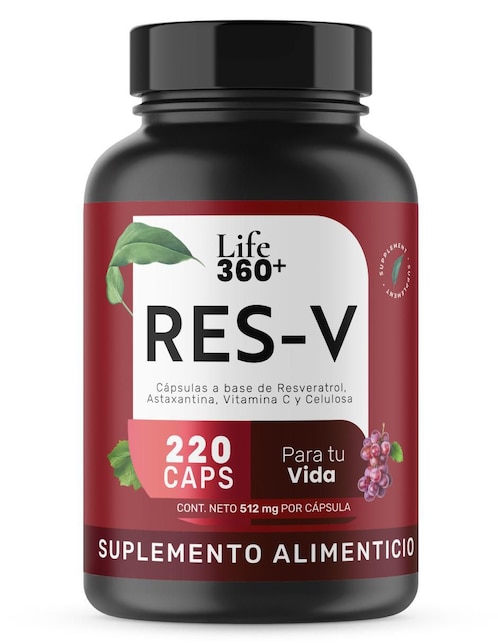 Suplemento alimenticio Life360+ con vitamina c 220 cápsulas