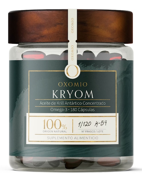 Kryom de Oxomio - Heart Health Oxomio con aceite de krill de 180 cápsulas