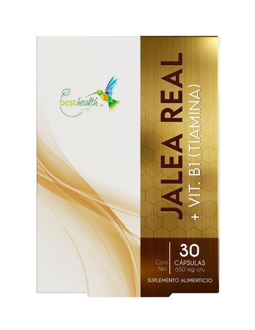 Jalea Real + Vitamina B1 (Tiamina) Best Health de 30 cápsulas