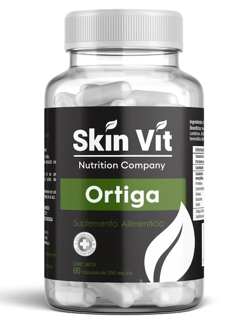 Ortiga Skin Vit Nutrition Company sabor natural de 60 cápsulas