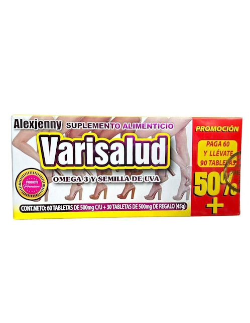 Varisalud Alexjenny con omega 3 de 90 tabletas