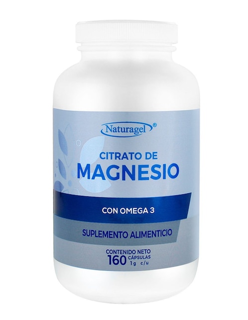 Citrato de magnesio con omega 3 Naturagel 160 cápsulas