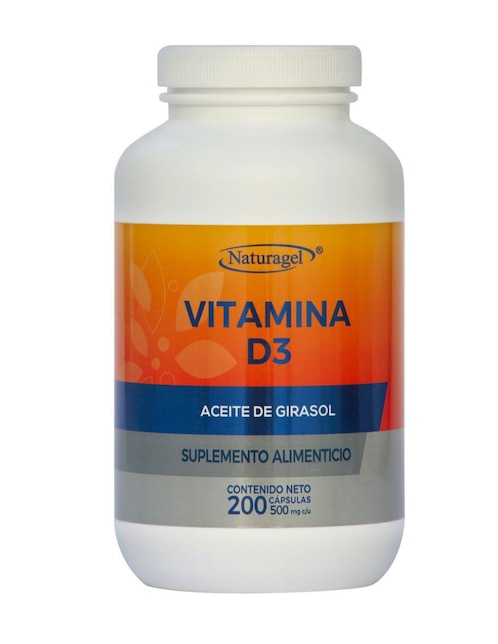 Vitamina D3 Naturagel 200 cápsulas