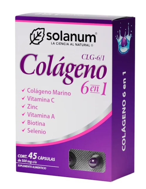 Colágeno 6 en 1 Solanum con vitamina C sabor 100 g