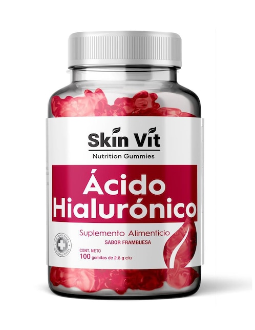 Gomitas de Ácido Hialurónico Skin Vit Nutrition Company sabor frambuesa 100 gomitas