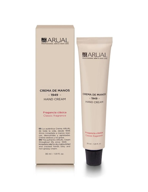 Crema para manos recomendada para hidratar de día y noche Arual para todo tipo piel