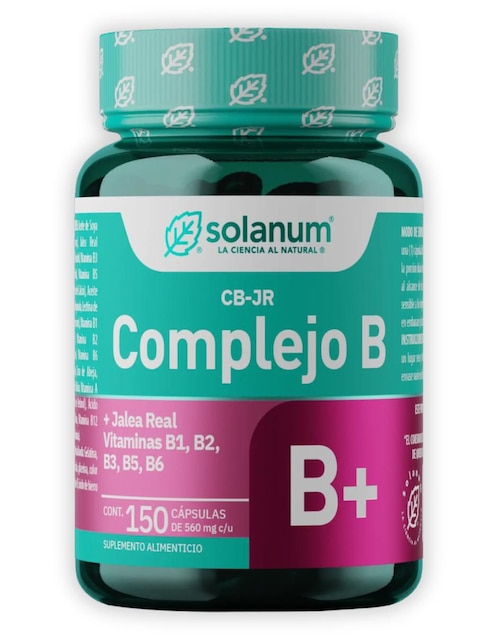 Complejo B Solanum con Jalea Real Solanum con jalea real + vitamina b1 (tiamina) 150 cápsulas