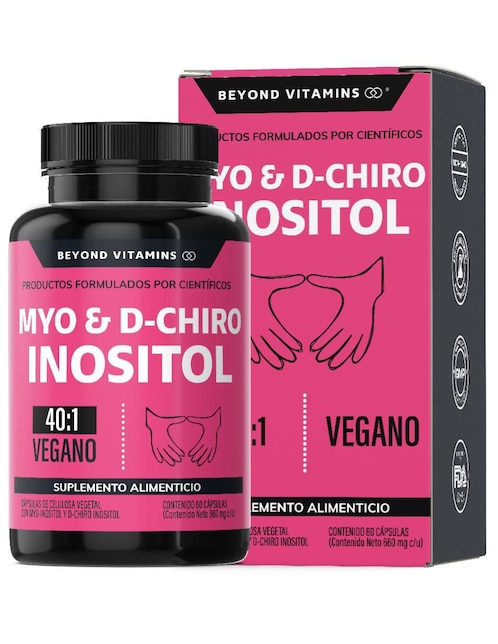 Myo-Inositol y D-Chiro Inositol Vegano Beyond Vitamins 60 cápsulas