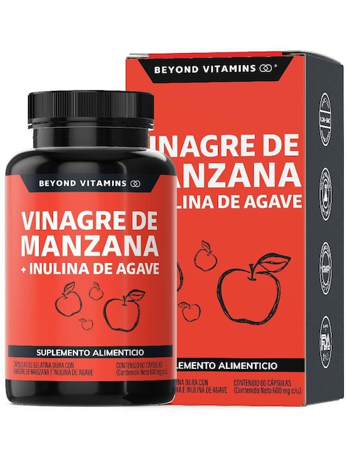 Vinagre de manzana + inulina de agave Beyond Vitamins 60 cápsulas