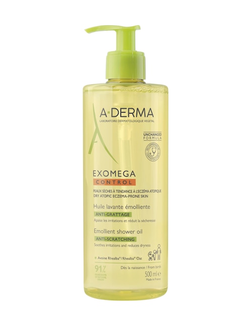 Limpiador rostro y cuerpo Exomega, Aceite De Ducha Emoliente, 500 ml Exomega Control para calmar la piel Limpiador rostro y cuerpo Exomega, Aceite De Ducha Emoliente, 500 ml Exomega Control para calmar la piel
