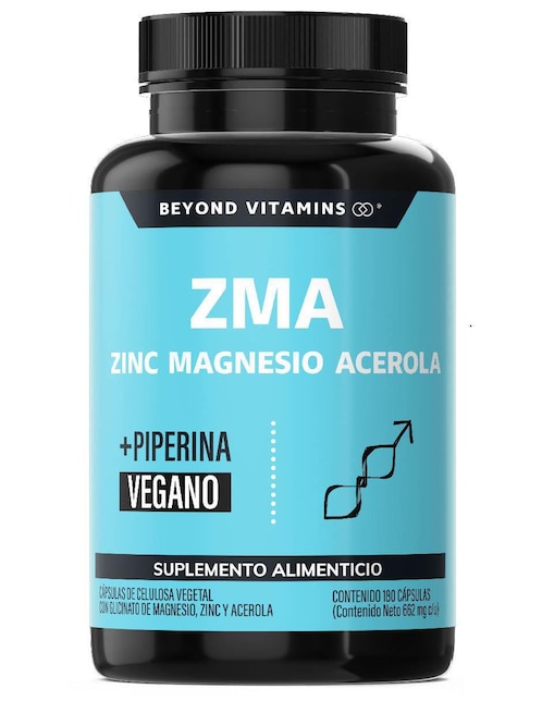 ZMA zinc magnesio acerola Beyond Vitamins de 180 cápsulas