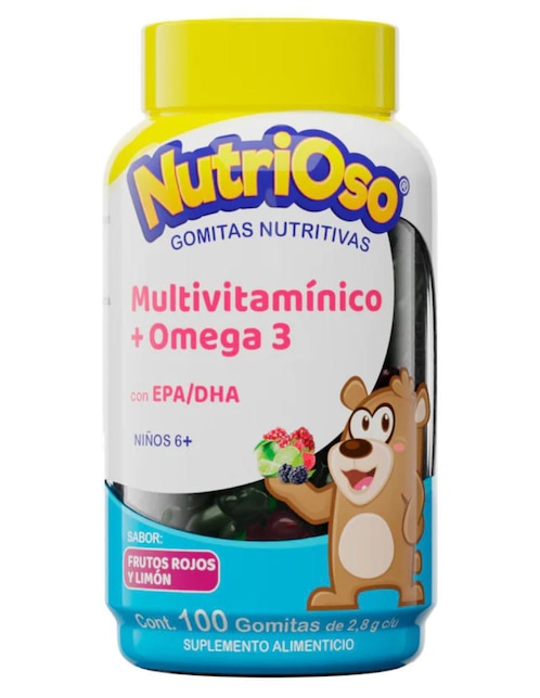 Multivitamínico + Omega 3 Belabear sabor frutos rojos 100 gomitas