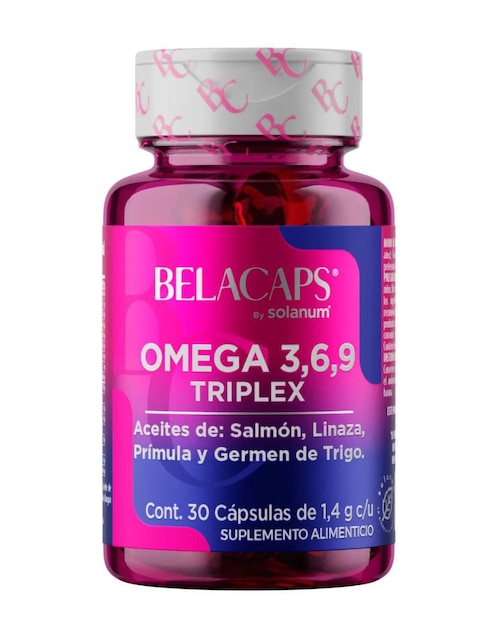 Belacaps Omega 3, 6, 9 Triplex de 60 cápsulas