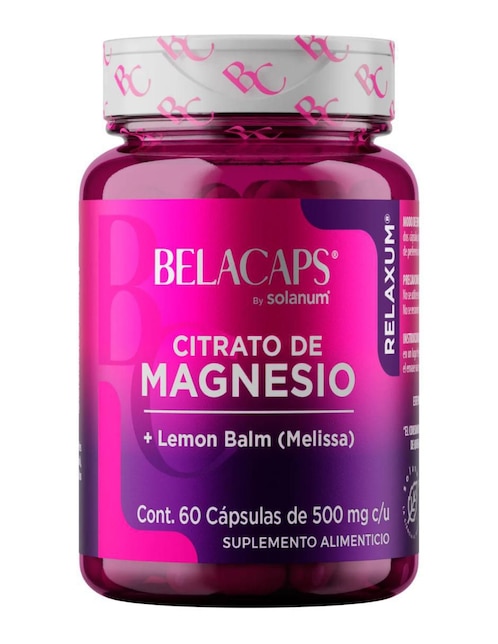 Belacaps Magnesio + Lemon Balm de 60 cápsulas