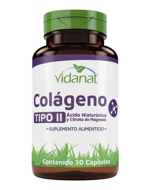 Colágeno tipo II, Ácido Hialurónico y Citrato de Magnesio Vidanat de 30 cápsulas