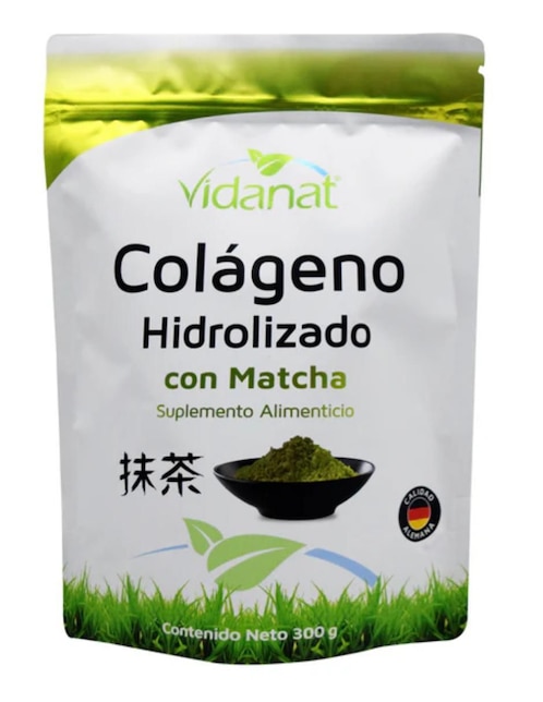 Colágeno Hidrolizado Puro con Matcha Vidanat sabor matcha 300 g