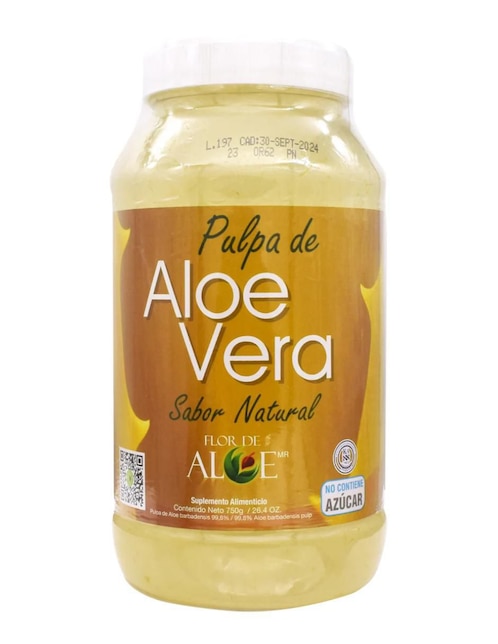 Pulpa de Aloe Barbadensis Flor De Aloe con aloe barbadensis sabor natural de 750 g