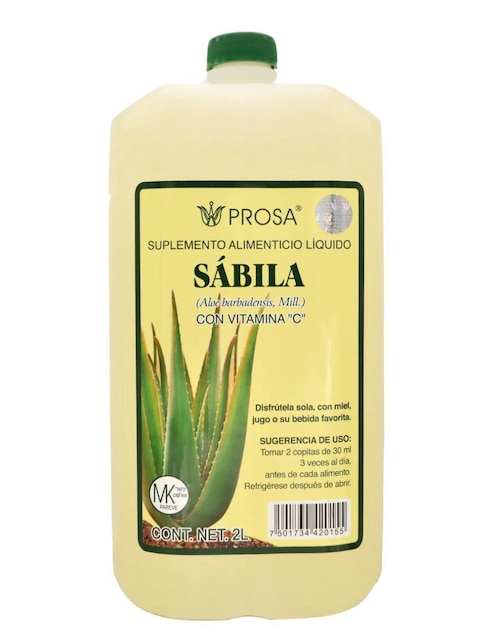 Bebida de sabila Prosa con aloe barbadensis sabor natural 2 litros