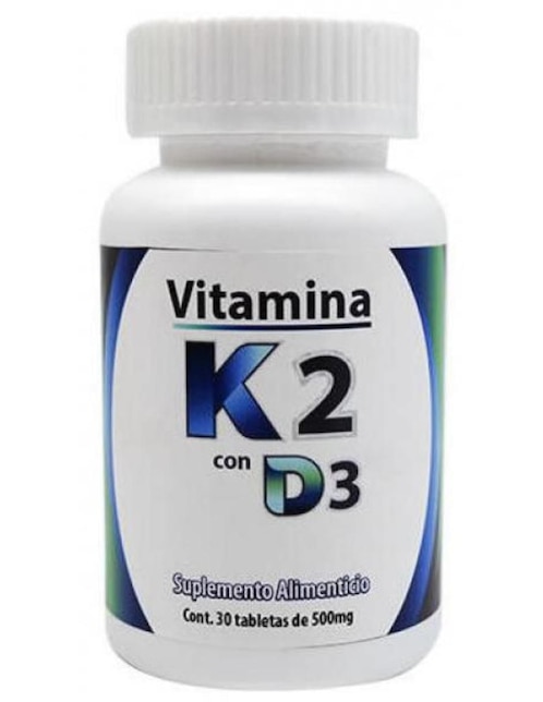 Vitamina K2 Dos Mundos con vitamina d3 y k2 30 tabletas