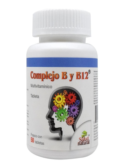 Complejo B y B12  Salud Natural con vinagre de manzana e inulina de agave sabor 50 cápsulas