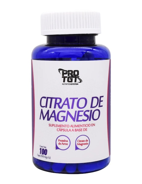 Citrato de Magnesio PROTGT 100 cápsulas