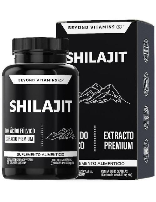 Extracto Premium Shilajit y Raíz de Cúrcuma Beyond Vitamins 60 cápsulas