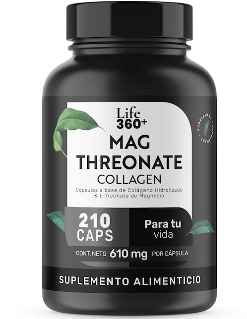 Mag Threonate Life360+ con magnesio 210 cápsulas
