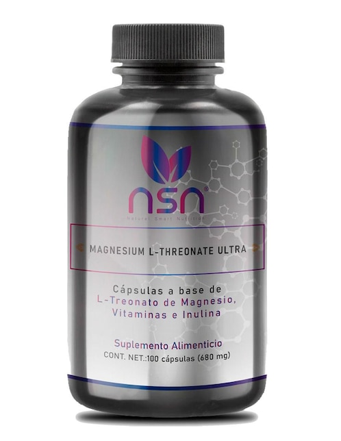 Treonato de Magnesio Natural Smart Nutrition con magnesio de 100 cápsulas