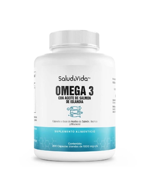 Omega 3 de Salmón de Islandia Salud & Vida Mx sabor original