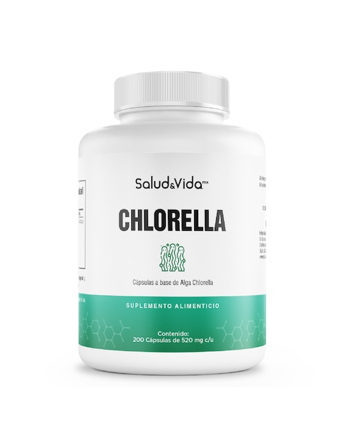 Alga Chlorella Salud & Vida Mx de 200 cápsulas
