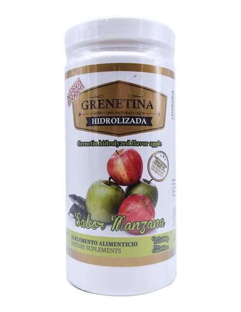 Grenetina Hidrolizada Pretty Bee sabor manzana500 g