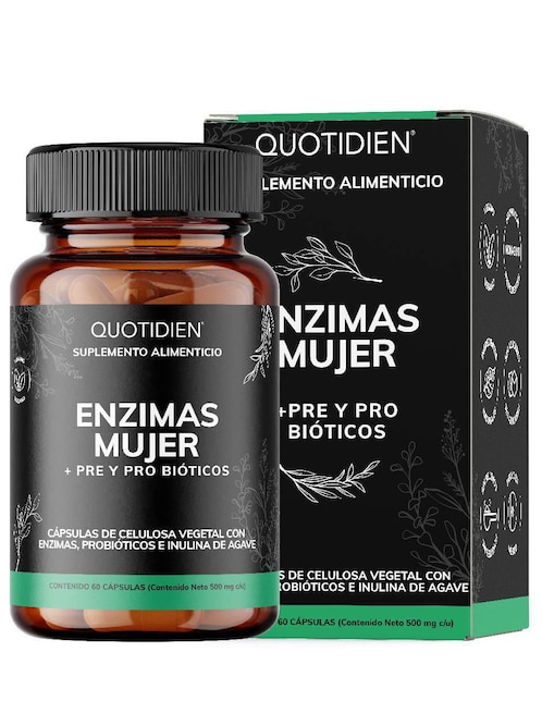 Enzimas digestivas + probióticos + prebióticos Quotidien