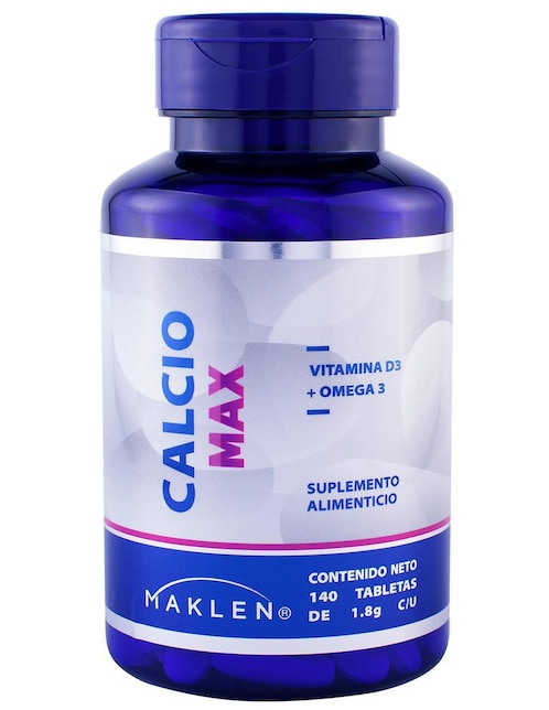 Calcio Max con Vitamina D3 y Omega 3 Maklen