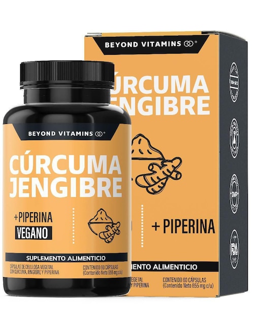 Cúrcuma, Jengibre con Pimienta Negra Beyond Vitamins