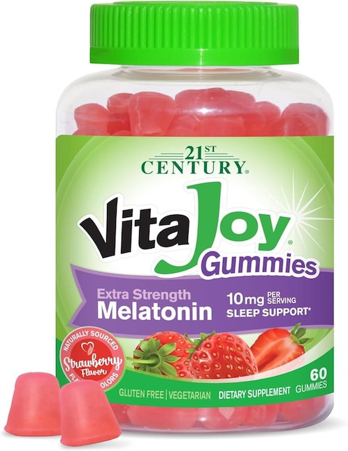 Gomitas de Melatonina Century con multivitamínico y antioxidante sabor fresa