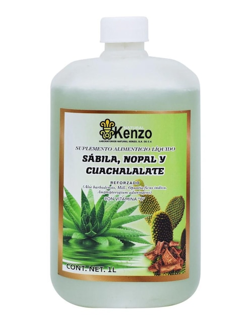 Bebida de sabila, nopal y cuachalalate Kenzo