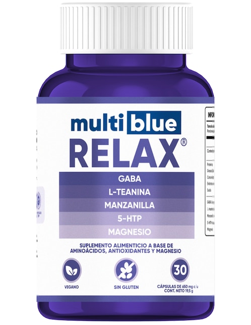 MULTIBLUE Relax Multiblue con Gaba, L-Teanina, Manzanilla, S-HTP y Magnesio