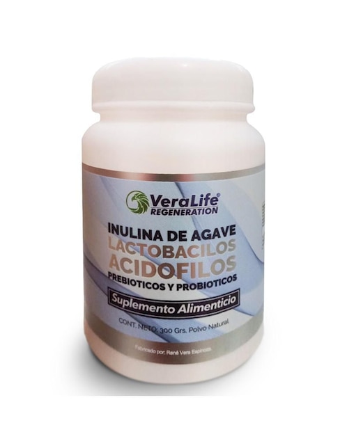 Inulina de Agave VeraLife con inulina de agave, lactobacillus acidophilus