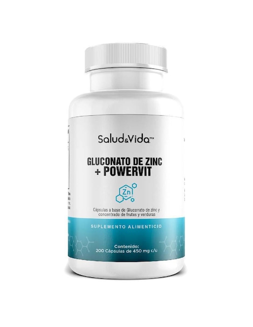 Gluconato de Zinc - Salud & Vida MX Salud & Vida Mx de 200 cápsulas