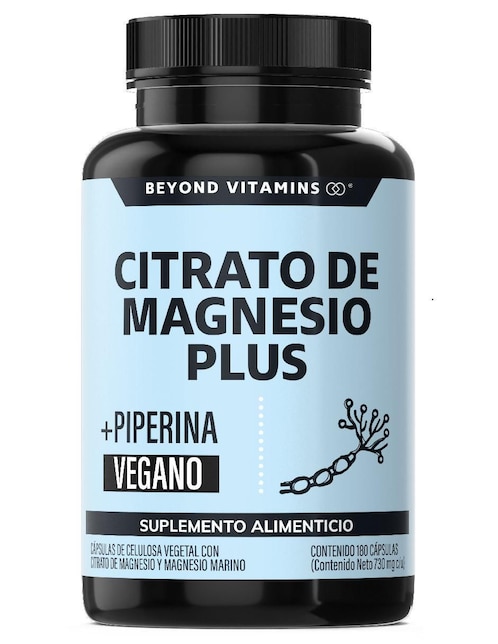 Citrato de Magnesio Plus con Piperina Beyond Vitamins