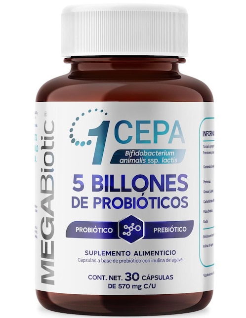 Probióticos 5 Billones MegaBiotic Megabiotic con probióticos de 30 cápsulas