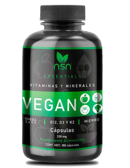 Vegan Omega 3, 6 y 9 Natural Smart Nutrition de 100 cápsulas