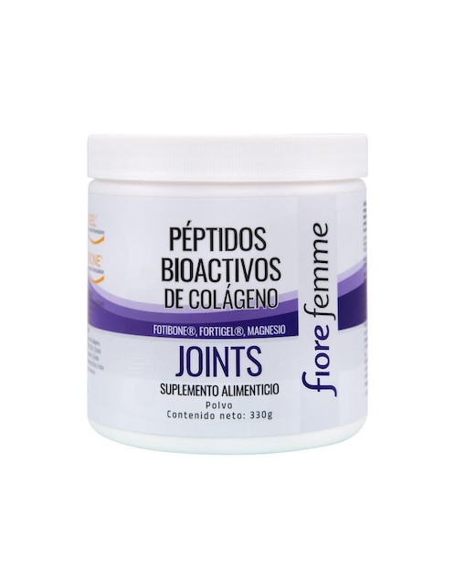 Joints Péptidos Bioactivos de Colágeno Fiore Femme con colágeno hidrolizado, citrato de magnesio,vitamina C sabor zarzamora