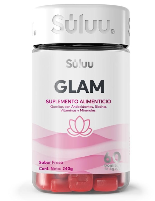 Glam Suluu con biotina sabor fresa