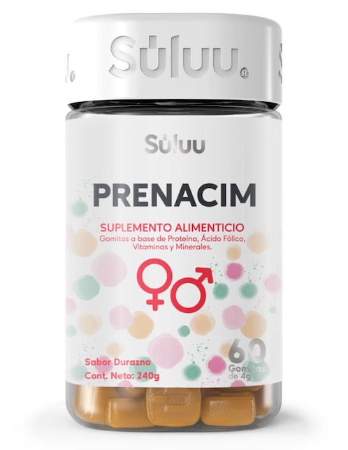 Prenacim Suluu con Vitamina D3 calcio y magnesio sabor durazno